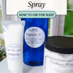 Magnesium spray for sleep and anxiety. Magnesium oil spray sold by Calhoun Farmstead.